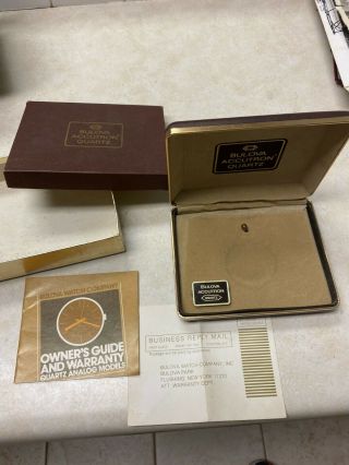 Vintage Bulova Accutron Quartz Pocket Watch Box - Box Only