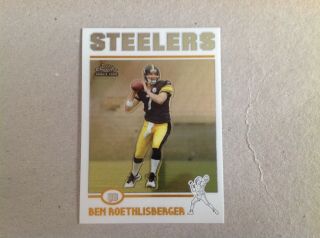 2004 Topps Chrome Ben Roethlisberger Rc Rookie Pittsburgh Steelers