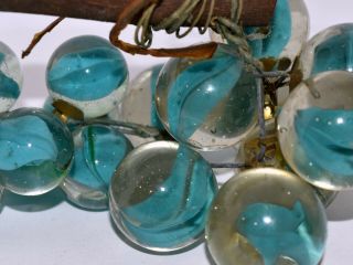 VINTAGE TEAL LUCITE ACRYLIC GRAPE CLUSTER DRIFTWOOD MID CENTURY 17 GRAPES 3