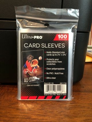 10,  000 Ultra Pro Penny Card Sleeves 100 Packs Of 100 For Standard Sized Cards