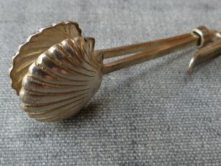 Vintage London Hallmarked Sterling Silver Clam Shell Napkin Holder clip boxed 3