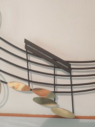 Curtis Jere Signed Metal Wall Art Musical Notes Silhouette Sculpture 3