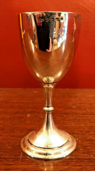 Solid Silver Victorian Goblet By Frederick Elkington Birmingham 1869