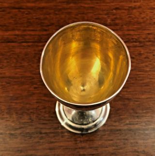 Solid silver Victorian goblet by Frederick Elkington Birmingham 1869 2
