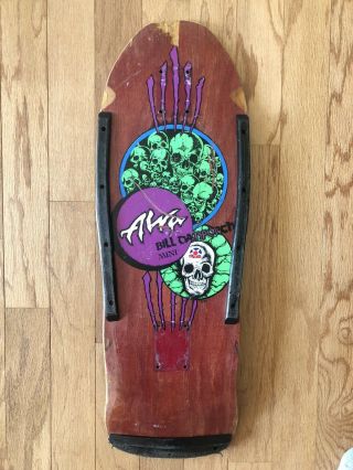 1988 Alva Bill Danforth Circle Of Skulls Vintage Skateboard Deck 80s