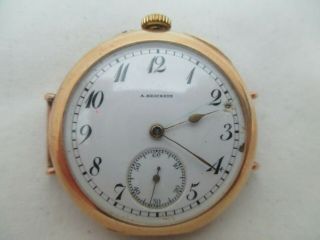Antique August Ericsson Swiss 14k Gold Pocket Watch No 45253
