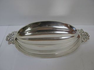 Tiffany & Co Makers Sterling Silver Melon Bowl Vine Handles 22974 Xlnt Cond
