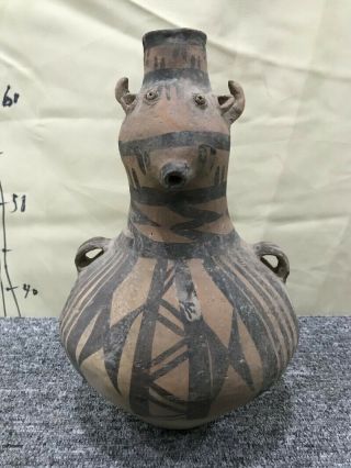 Chinese Neolithic Majiayao Culture Colour Pottery Tank Pot