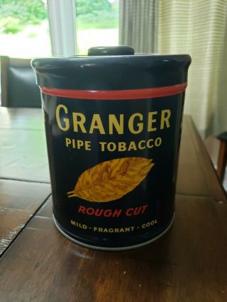 Vintage Granger Pipe Tobacco Advertising Tin Can