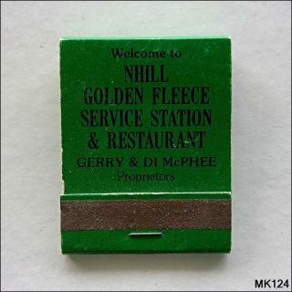 Nhill Golden Fleece Service Station & Restaurant Di Mcphee Matchbook (mk124)