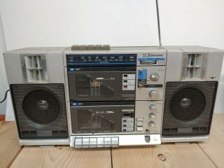 Vintage Emerson Ctr 949 Boombox Am Fm Dual Cassette Radio Stereo