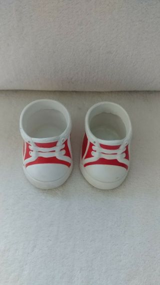 Vintage red and white designer line Cabbage Patch kids Shoes 2