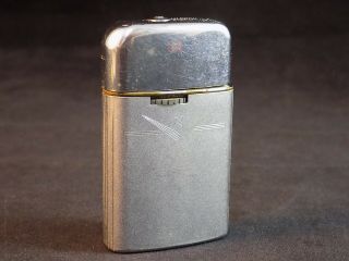 Vintage Ronson Varaflame Cigarette Lighter Mid Century Windlite Chevron Pattern