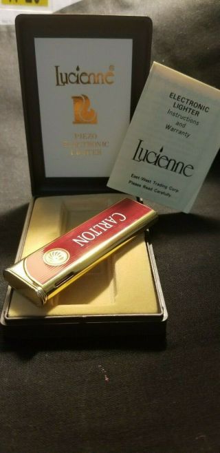 Vintage Lucienne Gas Cigarette Lighter " Carlton "