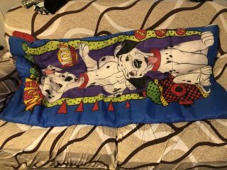 Disney 101 Dalmatians Child Sleeping Bag Vintage 1990s Made In Usa 30 " X 57 " D8b