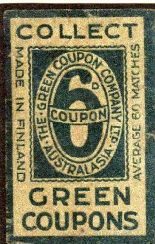 Matchbox Label Collect Green Coupons Average Contents 60