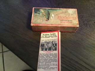 Vintage Heddon Dowagiac Minnow Fishing Lure Box Authentic Box