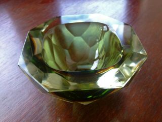A Vintage Murano Faceted Glass Bowl