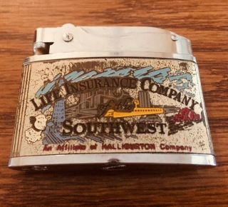 Vintage Barlow Lighter - Life Insurance Company Of The Southwest - Halliburton