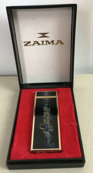 Vintage Zaima C - 4 Cigarette Lighter Blue Smokie Inlay Parts,  Chevy Bowtie ?