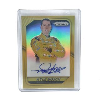 Autographed Kyle Busch Upside - Down 2016 Panini Prizm Racing Card 1/10