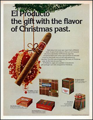 1968 El Producto Cigars Flavor Of Christmas Past Gift Retro Photo Print Ad Adl95