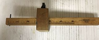 Vintage Stanley No.  61 Wood Mortise Marking Gauge Scribe Scratch Measuring Tool