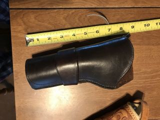 Vintage Smith & Wesson Brown Leather Revolver Holster.  Left Hand.
