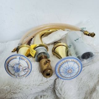 Kohler Nautical Compass Porcelain & Polished Brass Bathroom Sink Faucet