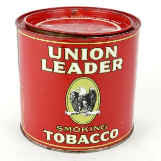 Union Leader Smoking Tobacco Tin 5 " Can