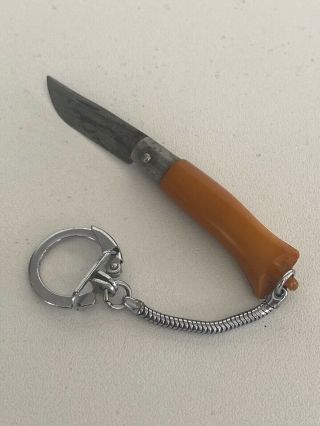 Ancien Porte ClÉ Publicitaire Opinel 1,  2 Ou 3 ? Vintage Small Opinel Knife