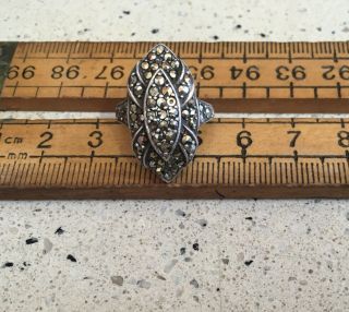 A Vintage Silver And Marcasite Ring,  Vintage Ring