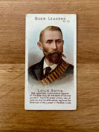 Rare Taddy Boer Leaders Cigarette Card 1901 No.  10 Cat Price £28 Louis Botha