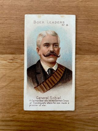 Rare Taddy Boer Leaders Cigarette Card 1901 No.  19 Cat Price £28 General Schiel