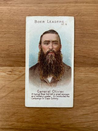 Rare Taddy Boer Leaders Cigarette Card 1901 No.  9 Cat Price £28 General Olivier