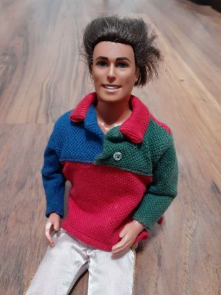 Vintage1968 Mattel Barbie Ken Doll Blue Eyes - Brown Hair Rooted