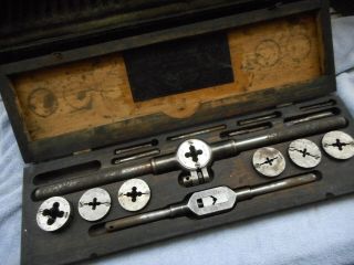 Vintage Gtd Green River Tap And Die Set With Gtd No.  6 Tap Wrench