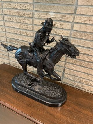 Frederic Remington Bronze Trooper Of The Plains statue/sculpture 2