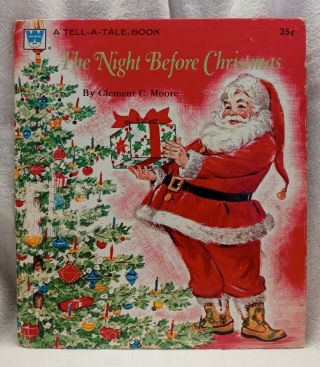Vintage Whitman Tell A Tale Book The Night Before Christmas Hc Clement C.  Moore