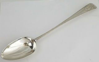 Late 19th Century Dublin Sterling Silver Serving Spoon Large 12 " C.  1873 94g