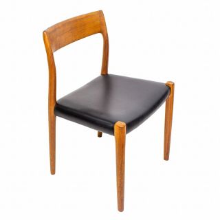 J.  L.  Moller Model 77 Teak Chair Danish Mid Century Modern