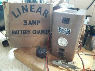 Vintage Linear 3 Amp Battery Charger,  For 6v & 12v Batteries,  All