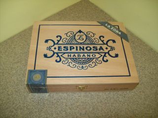 Espinosa Habano La Zona Wooden Hinged Cigar Box (empty)
