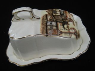 The Jolly Drover Sandland Ware Butter Dish With Lid Vintage Butter & Cheese Dish