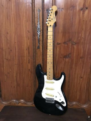 Vintage Fender Squier Ii Electric Guitar 1980’s Black Body Eddie Money