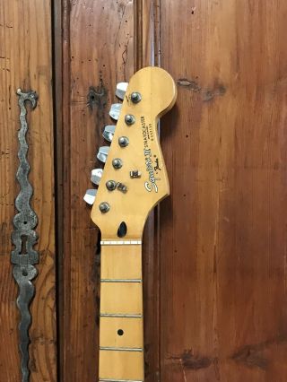 Vintage Fender Squier II Electric Guitar 1980’s Black Body Eddie Money 2