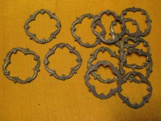 Vtg Quatrafoil Wreaths Jewelry Brass Finding Stamping 1 1/8 " 11pc