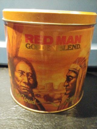 Vintage 1988 Red Man Golden Blend Limited Edition Collectible Tin