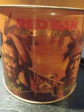 Vintage 1988 Red Man Golden Blend Limited Edition Collectible Tin 2
