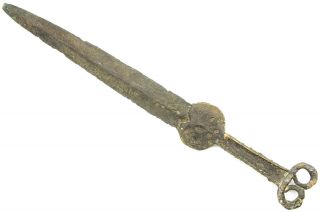 Ancient Rare Viking Scythian Gilding Bronze Iron Battle Sword Savage Style 1 AD 2